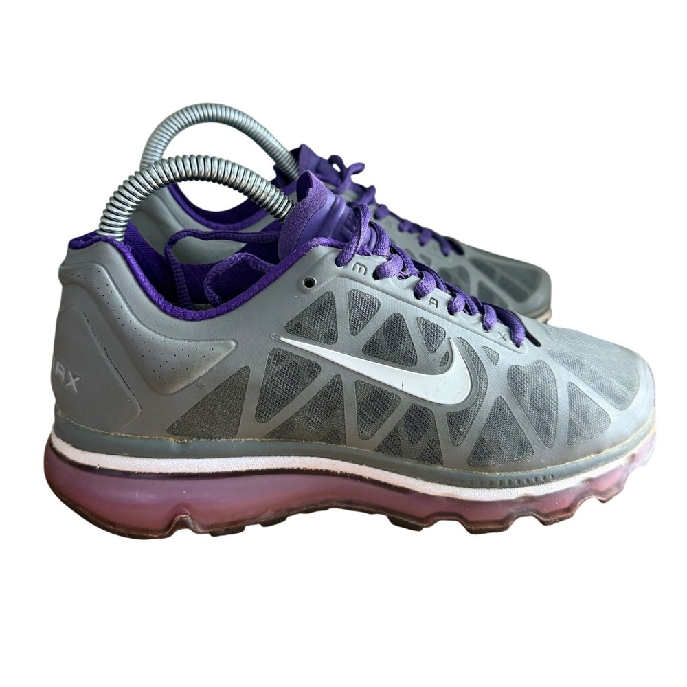 Nike Sneakers Womens 6.5 Air Max 2011 Gray Purple Hyperfuse Running EUC